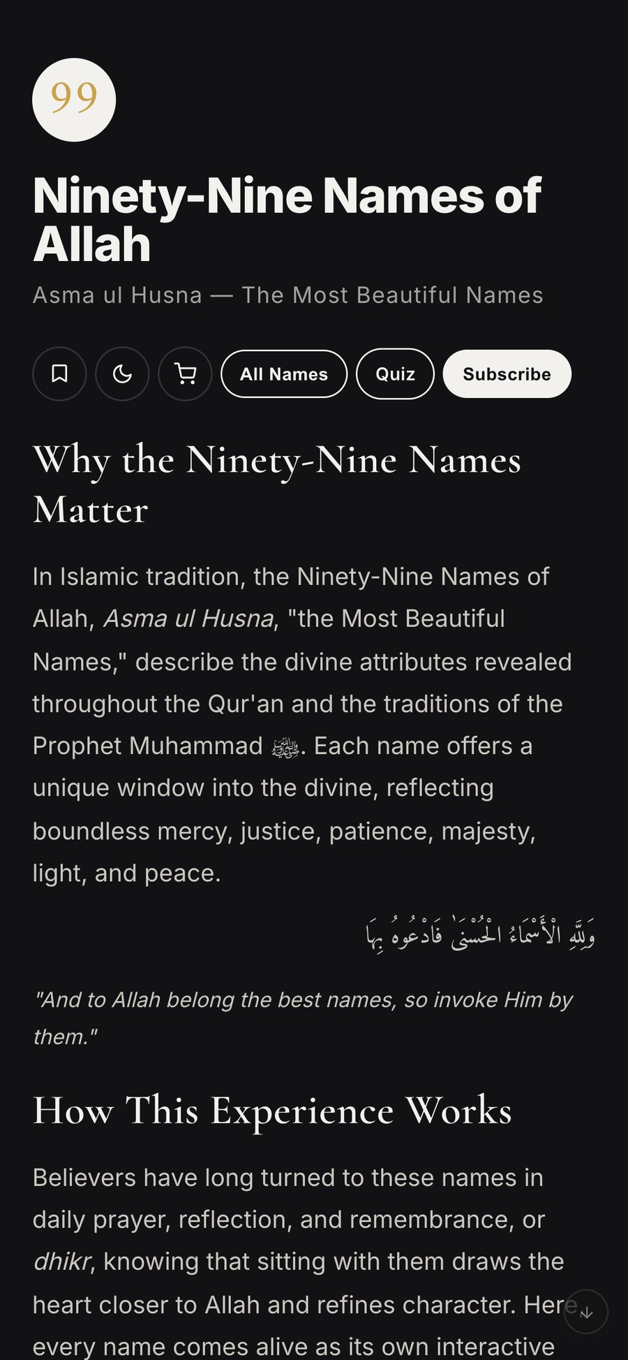 99names website — mobile